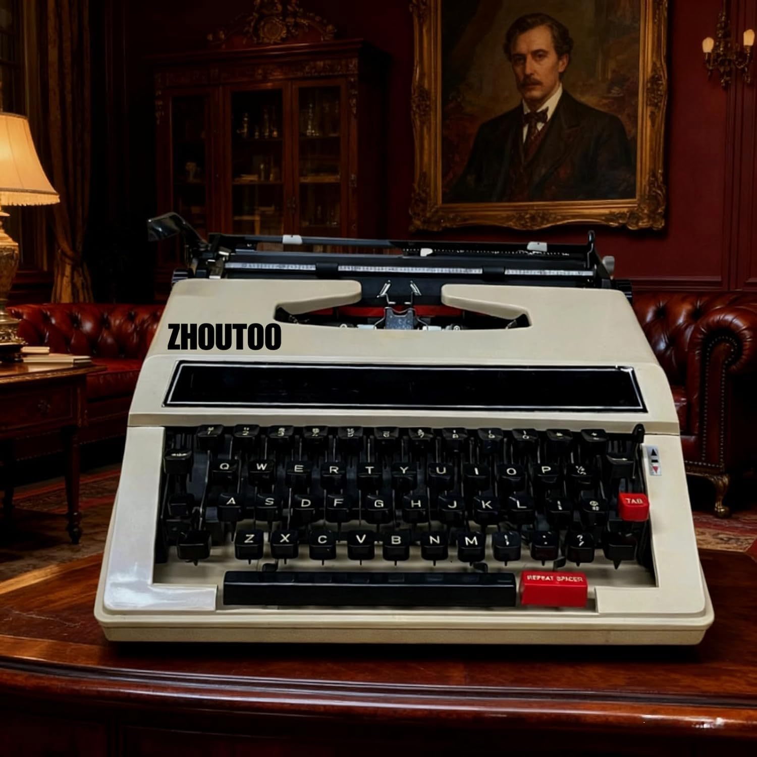 Vintage Mechanical English Typewriter with Original Carrying Case - Smooth Keys for Easy Typing - Manual Typewriter Ideal for Writers, Collectors, and Office Use