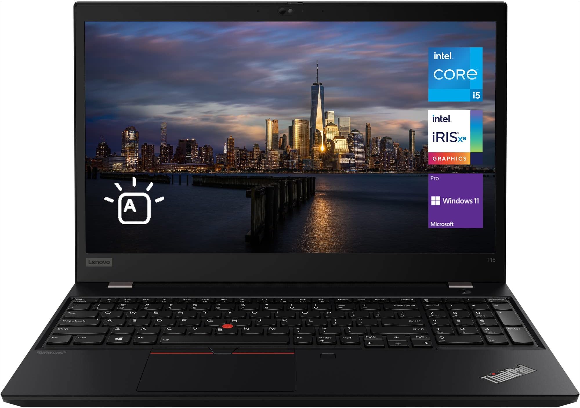 Lenovo ThinkPad T15 Gen 2 Business Laptop, 15.6" FHD Display, Intel Core i5-1135G7, 24GB DDR4 RAM, 1TB SSD, Webcam, Fingerprint Reader, Backlit Keyboard, Wi-Fi 6, Windows 11 Pro, Black