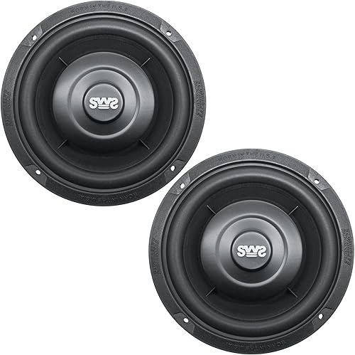 Earthquake Sound SWS-6.5X 6.5 pulgadas Subwoofers de sistema de woofer poco profundo, 4 ohmios (par)