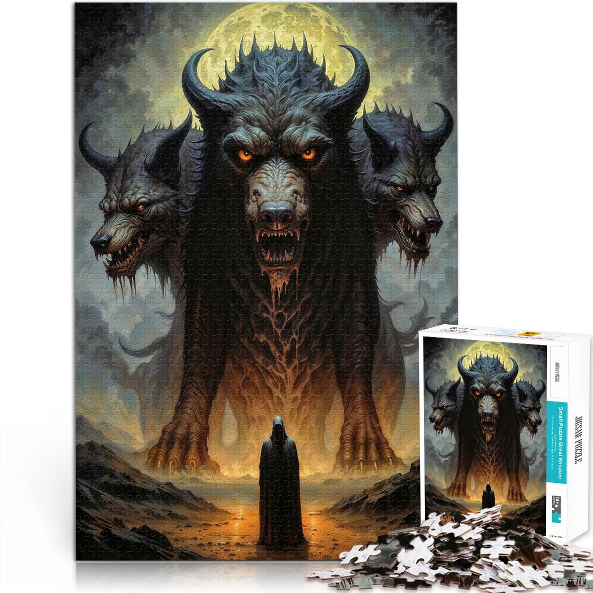 1000 Piece Jigsaw Puzzles for teenagers Hell Gate Keeper Stress Relief Toys 50x75cm Suitable for desktop decoration for and Age 14
