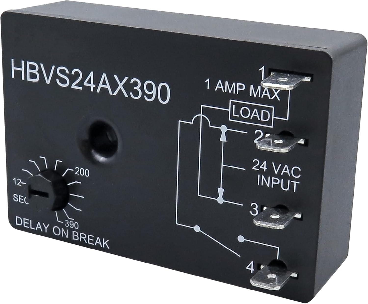 Model 253 Fan Delay Timer, Time Delay Relay Adjustable 12-390 Second Time Off Delay Replacement for ICM253 Blower Fan Control Board