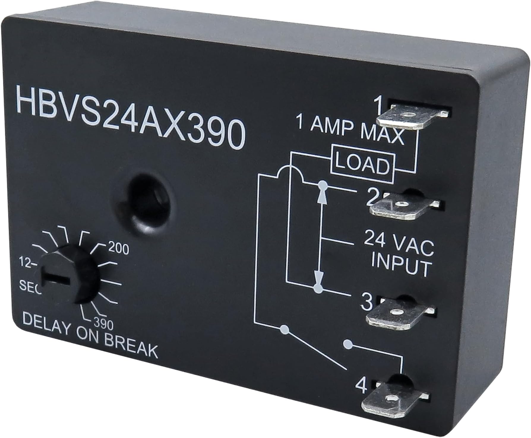Model 253 Adjustable Fan Delay Timer Replace ICM253 Timer,12-390s Off Delay | 12-390s Post-Purge Off Delay Control๏ผ18โ30 VAC๏ผresets on power loss.for furnaces, air handlers,blower motor applications