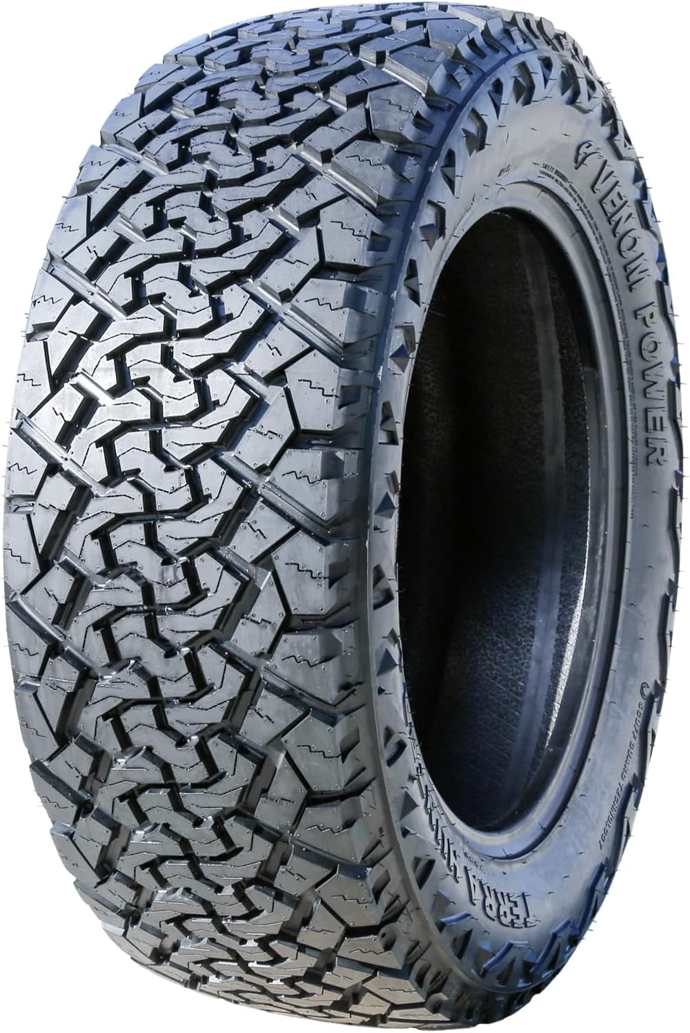 Venom Power Terra Hunter X/T XT All-Terrain Mud Light Truck Radial Tire-33X12.50R22LT 33X12.50X22 33X12.50-22 109R Load Range E LRE 10-Ply BSW Black Side Wall