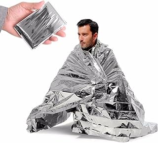 YGS Poket Size Silver Outdoor Emergency Survival Camping Warm Blanket - One Item