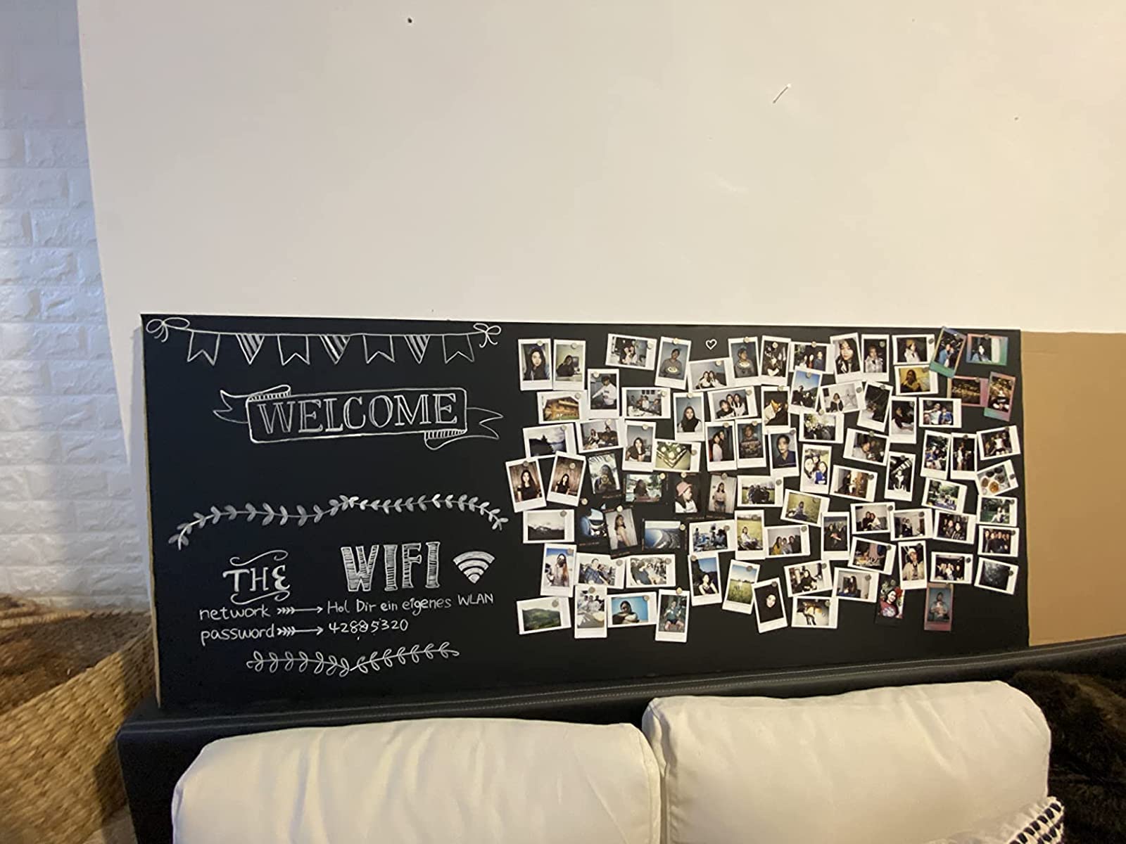 Tafelfolie, zelfklevend, zwart, krijtfolie, magneetfolie, zelfklevende bordfolie, mat zwart, als bord voor muur of doe-het-zelf krijtbord, beschrijfbaar, afwasbaar, magnetisch, 40 x 100 cm
