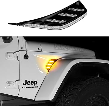 Amber Turn Signal Running Light for Jeep JL&JT Fender Vent Light
