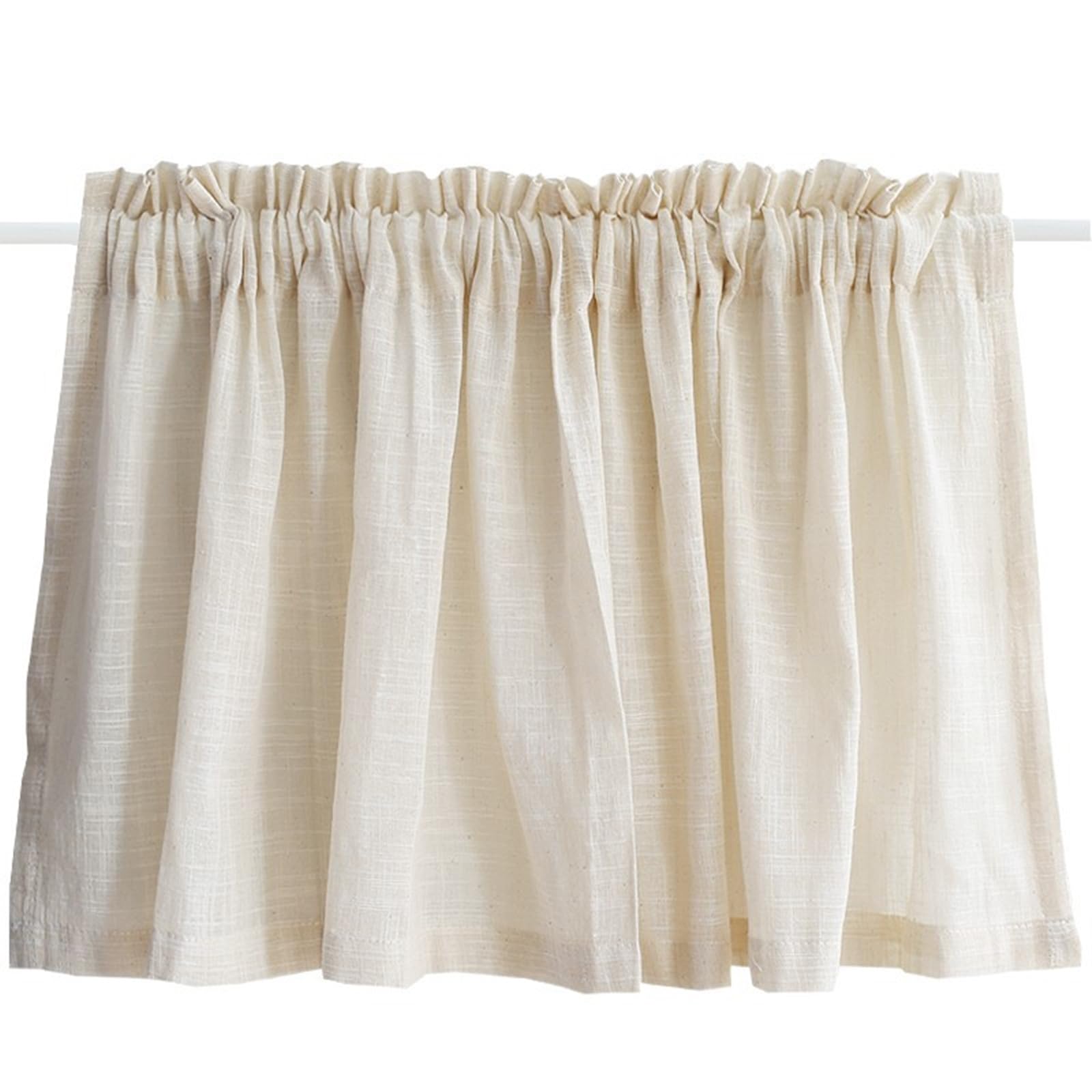 Rideau placard cuisine 140x50 occultant petit rideau court beige passe tringle