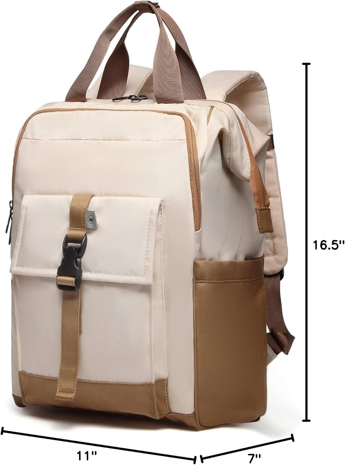 SUNNY BIRD Laptop Backpack, 15.6 Inch Laptop Work Bag, Wide Open Casual Daypack for Women, Men and Adult (White)