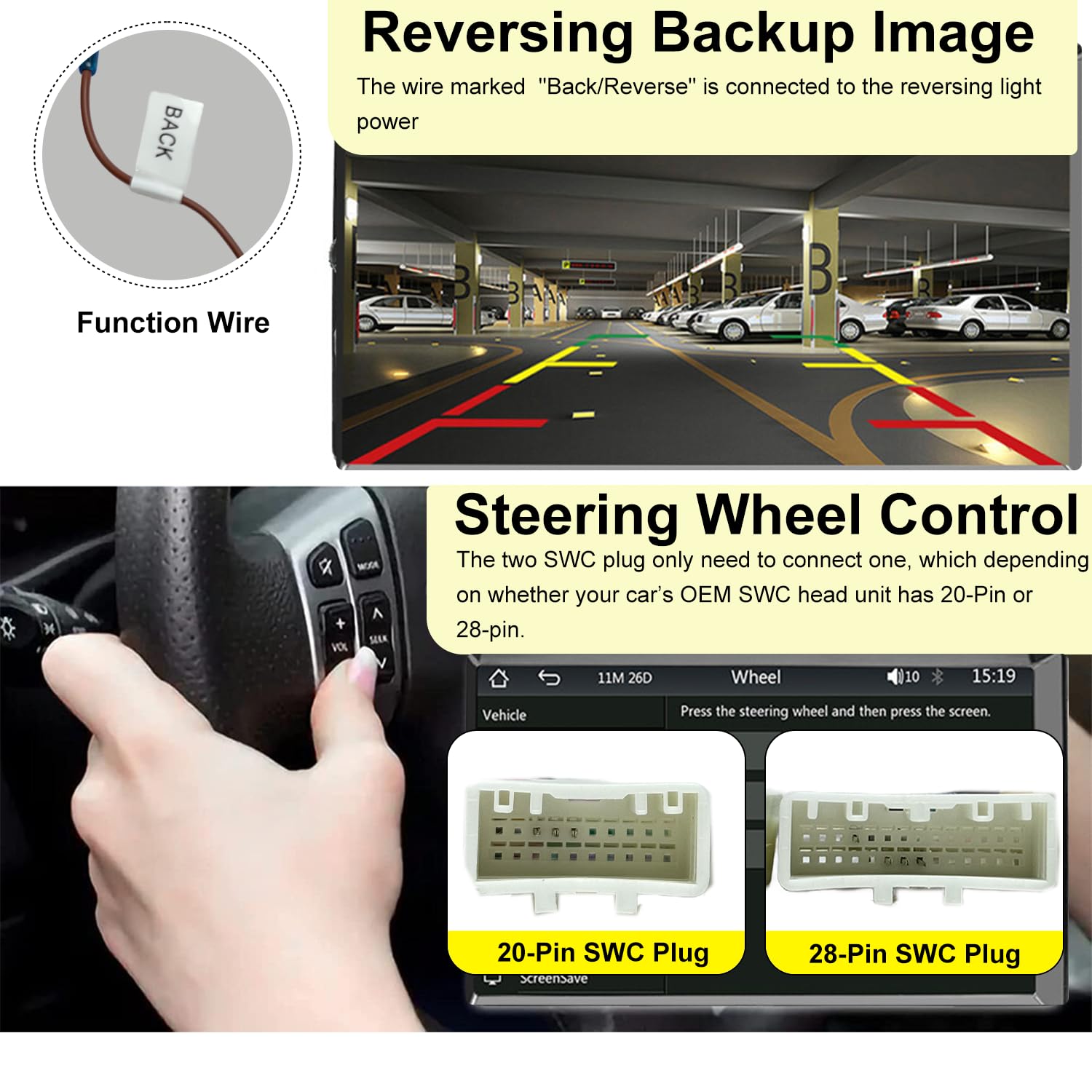 Aftermarket Radio Wiring Adapter Compatible with Toyota 2003-2016, 16Pin Android Car Stereo Harness with Antenna Adapter 20Pin/28Pin SWC Reverse, Fit for Camry Corolla 4Runner RAV4 Tundra