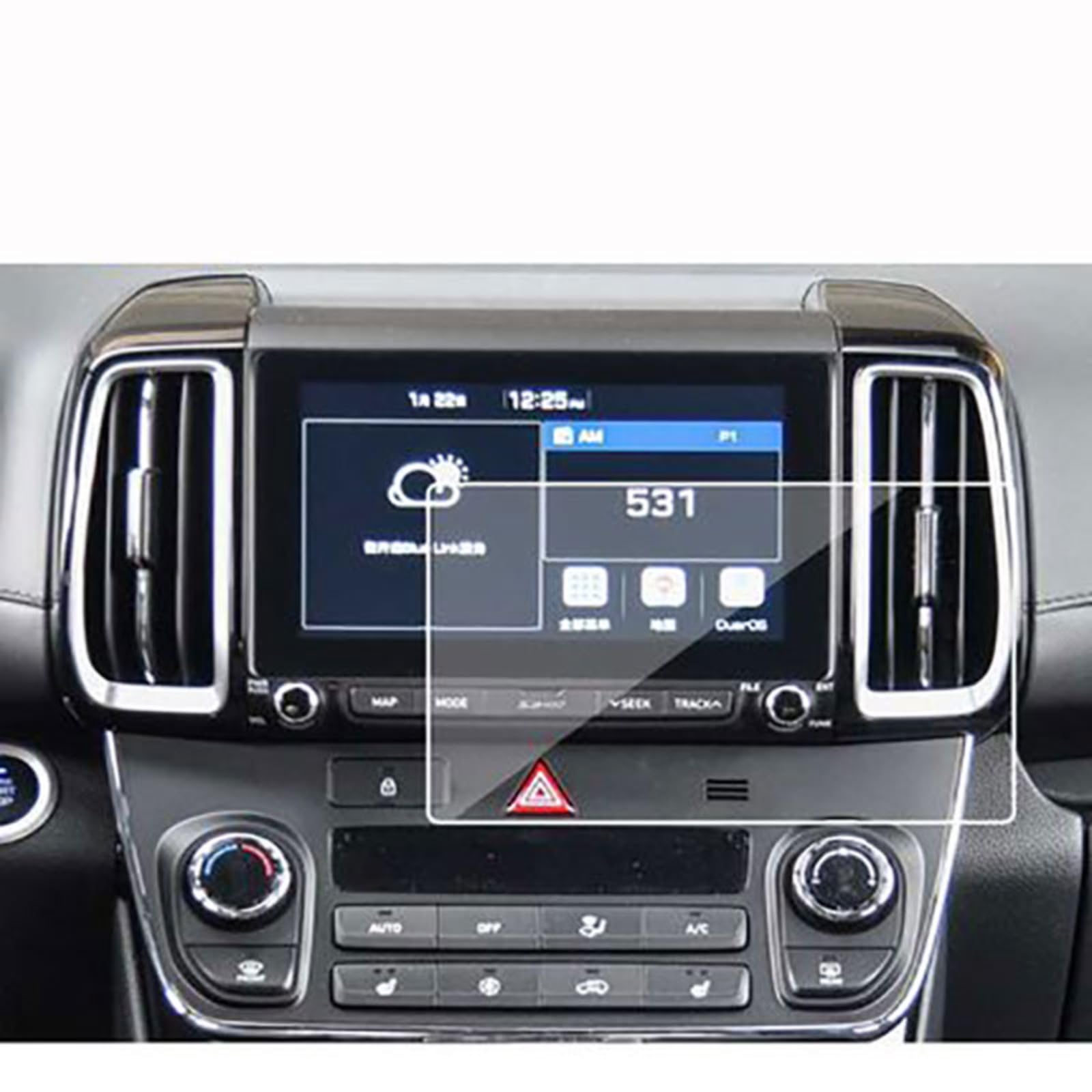 Nawigacja samochodowa Szkło hartowane Ekran LCD Folia ochronna Naklejka Osłona Dla Hyundai IX35 2018 2019 2020