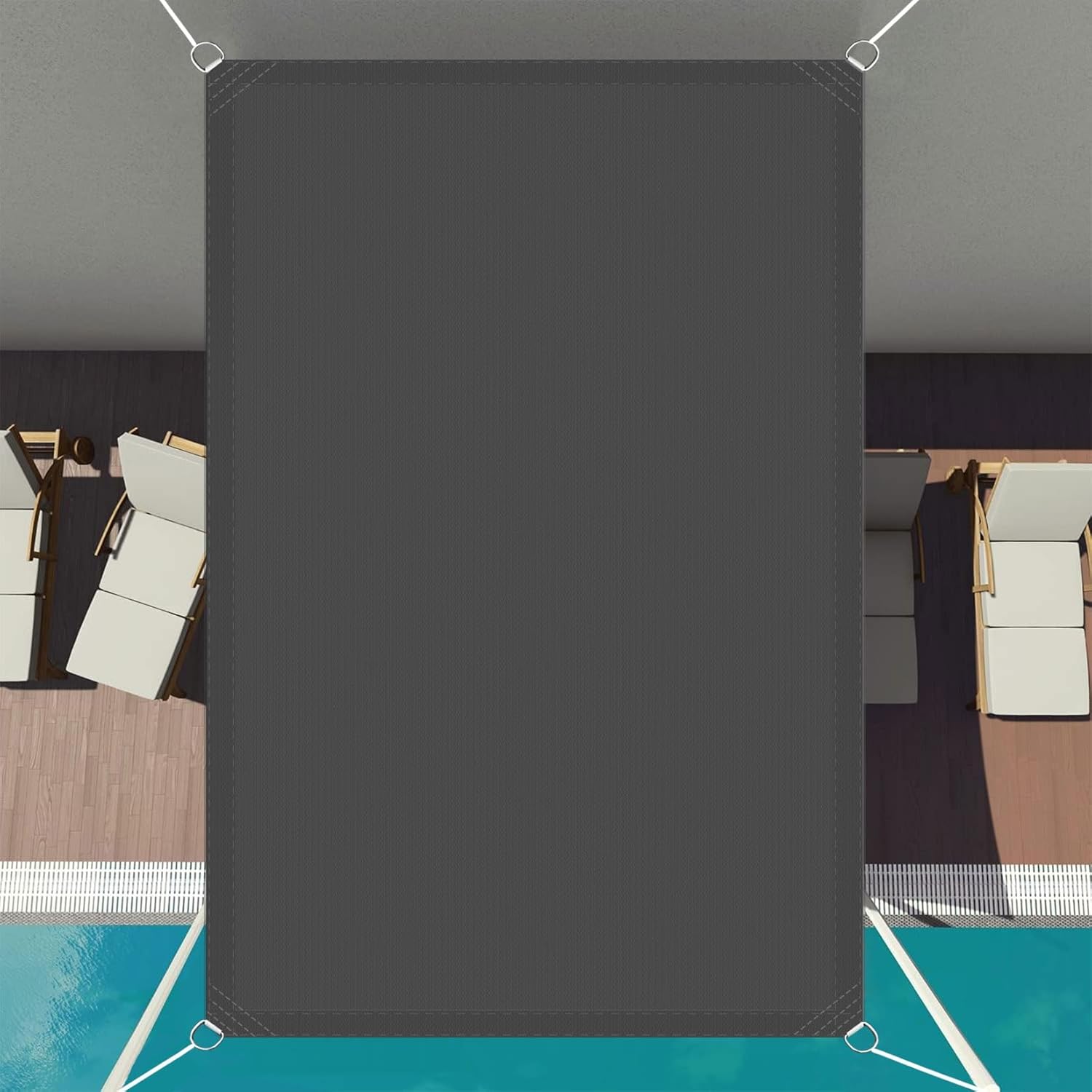 日除けシェード 8 x 9.5 m 紫外線 98%カット クールシェード 日よけシェード 目隠し バルコニーシェード 防水 撥水 日