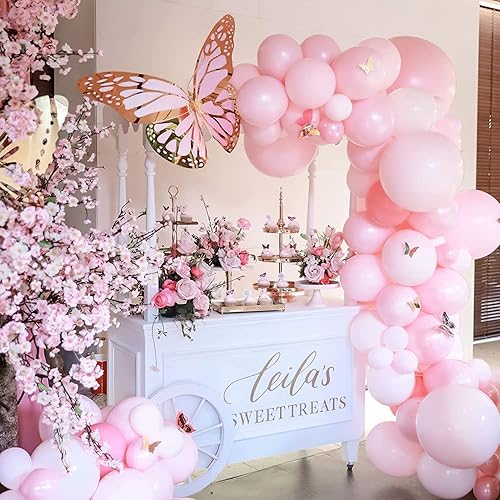 Miniatura 3 de MOMOHOO Globos rosa bebé de diferentes tamaños, 100 globos de color rosa bebé de 5101218 pulgadas, globos de látex de revelación de género para