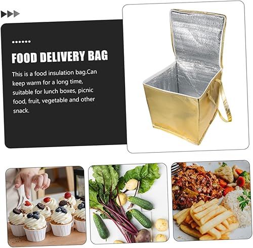 Miniatura 7 de Calentador de alimentos Bolsa de comestibles Aislamiento térmico duradero aislado para alimentos aislados Catering Plegable Compras Manija