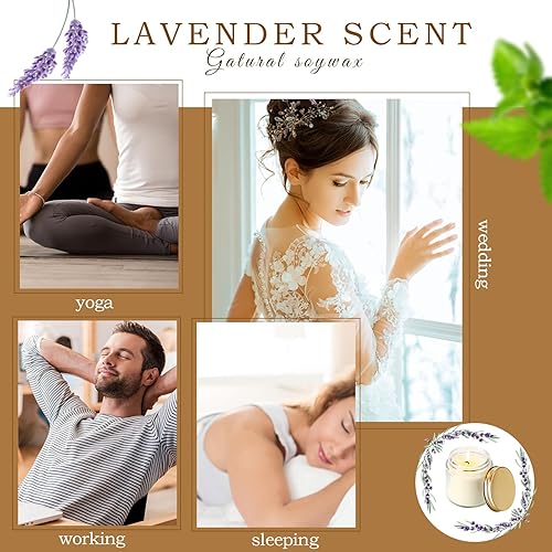 Miniatura 7 de Lounsweer 24 velas pequeñas en tarro Mason de 4 onzas a granel, pequeñas velas perfumadas a lavanda, recuerdos de fiesta para bodas, Navidad,