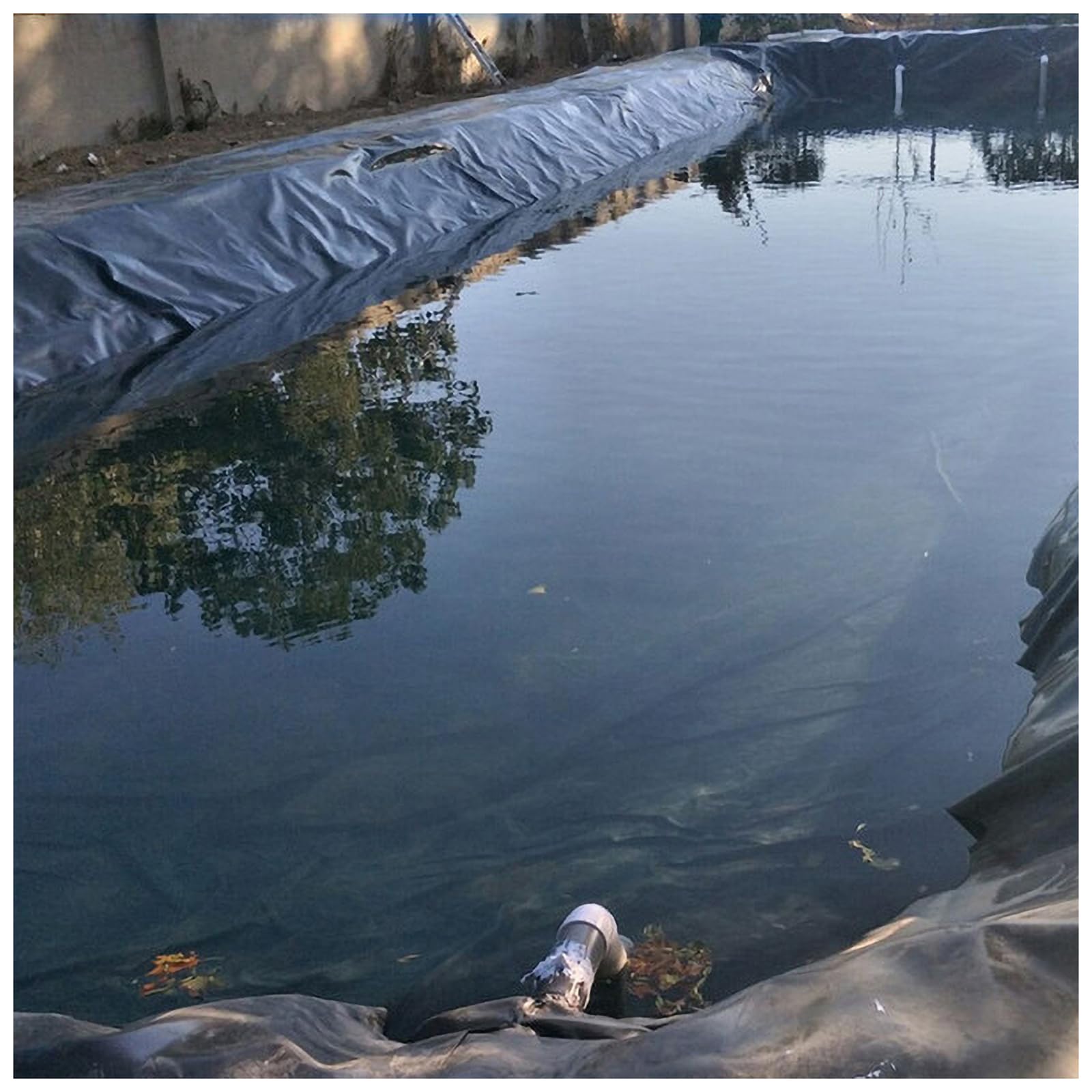 Lona Estanque 20S HDPE Negro Lámina Revestimiento Estanque Jardín Membrana Lona para Estanque De Agua para Estanque Peces Fuentes Jardín Agua Cascada(Size:6 * 10m(19.6 * 32.8ft) 20S)