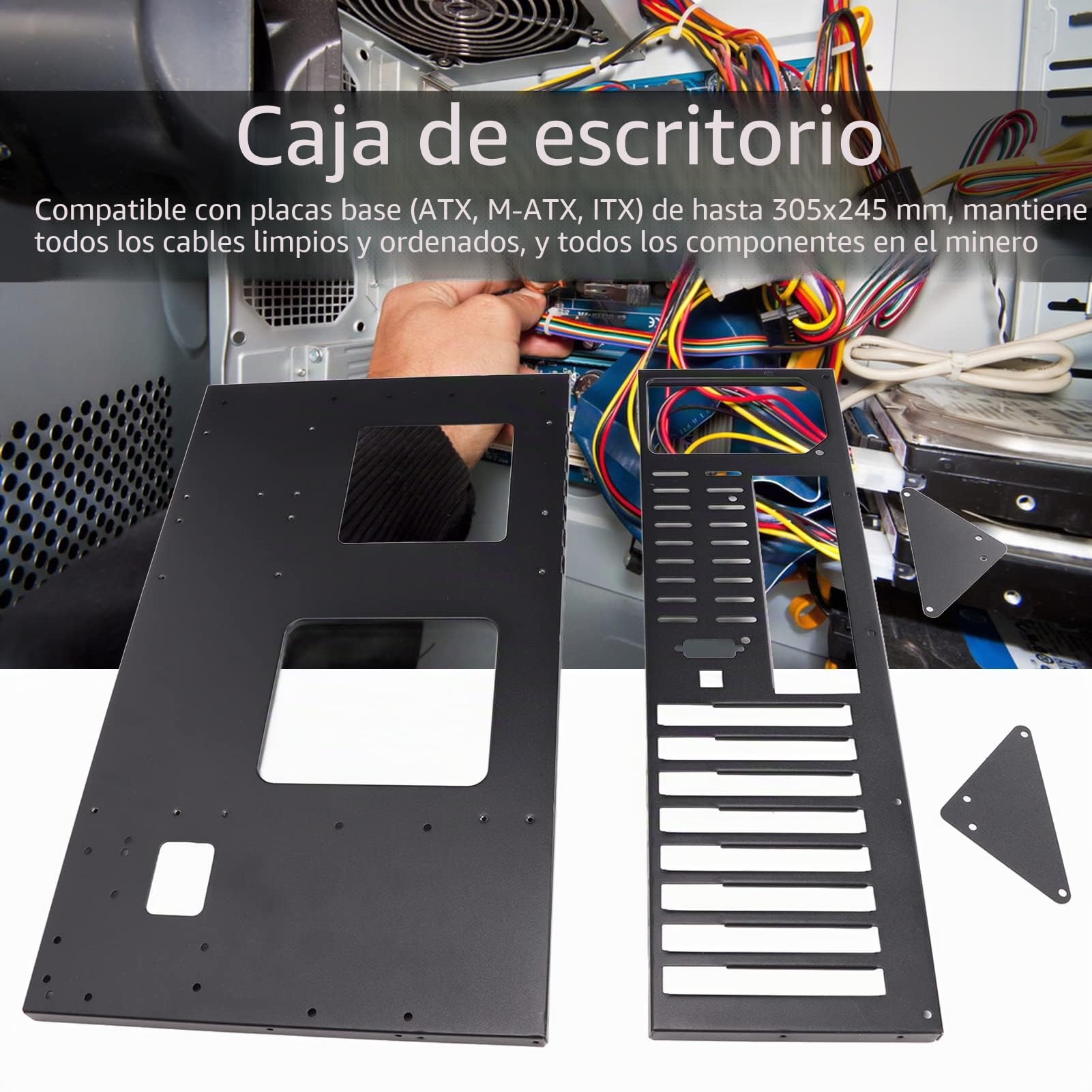 Zunate Chasis Abierto, MK-01 SECC Soporte de Placa Base Engrosado Marco de Fijación E-ATX Placa Base Rack Mine Rack Gaming Computer Case Chasis