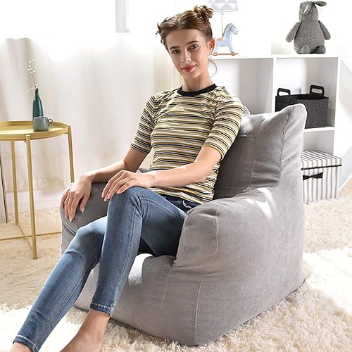 Miniatura 8 de Sofá Lazy Sack  Puf gigante para adultos (sin relleno), tumbona perezosa, tatami, ultra suave, funda para silla, muebles de sala de estar, asiento