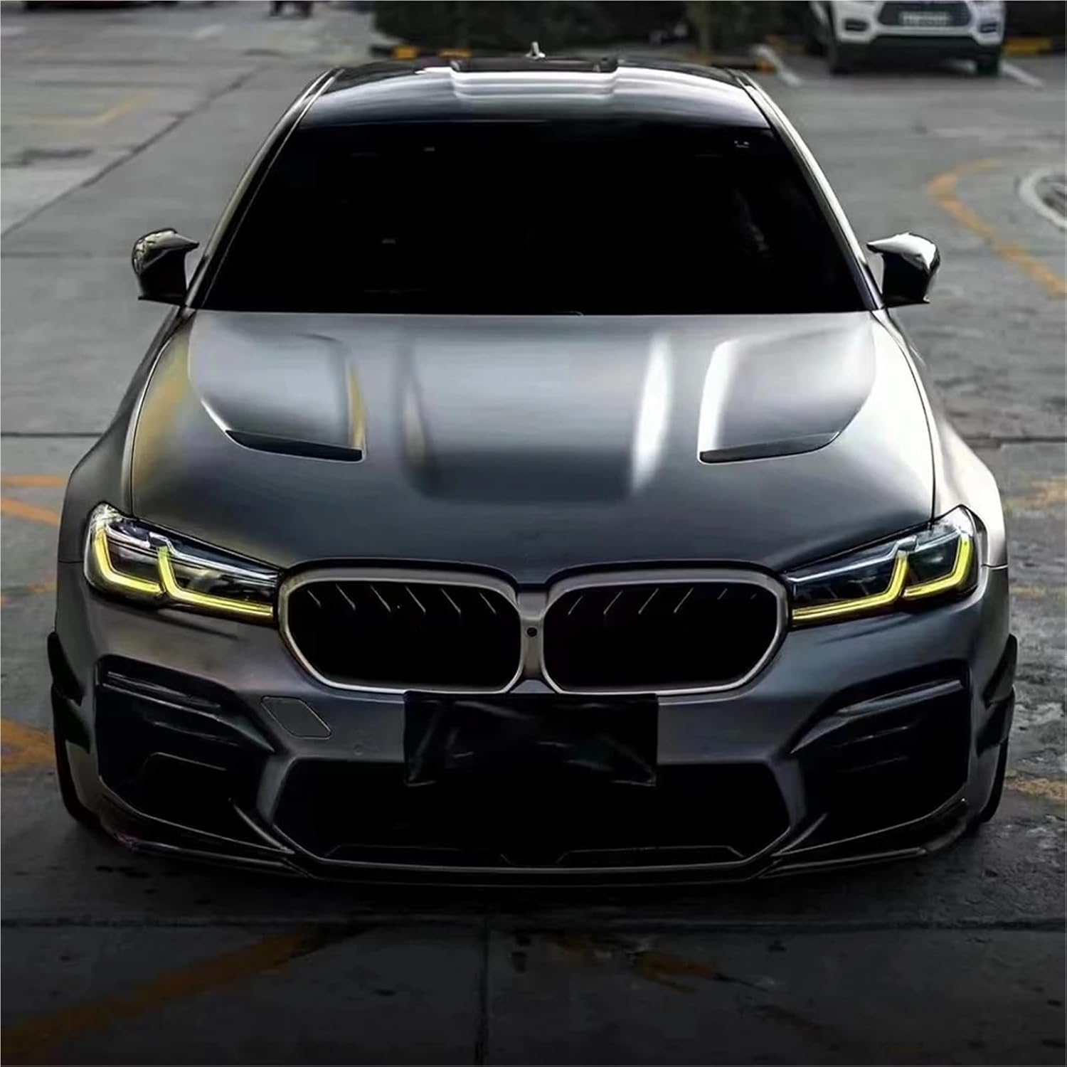 Front Engine Hood Bonnet Carbon Fiber Compatible with BMW F90 M5 2018-2023