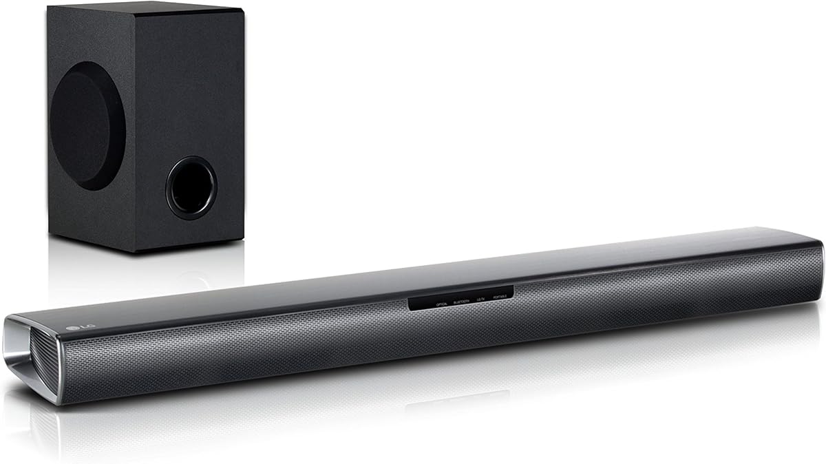 LG SJ2 Soundbar with 2.1 Channel 160 W Speaker Set, Black