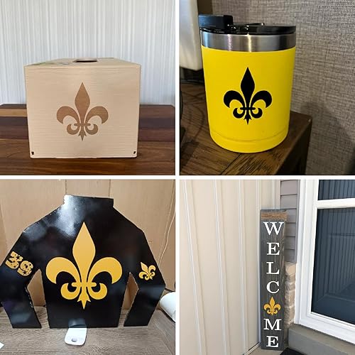 Miniatura 4 de Fleur De Lis - Plantillas para pintar sobre lienzo de madera, papel, tela, plantilla de pintura de flores para manualidades, niños y adultos,