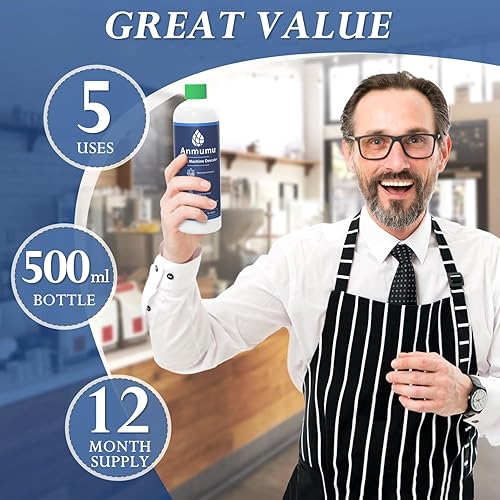 Miniatura 5 de Anmumu Delonghi* Limpiador descalcificador EcoDecalk para todas las máquinas Delonghi*, solución de descalcificación delonghi* 5 usos (paquete de