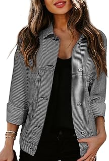 Women's Denim Jackets Casual Long Sleeve Oversized Fall Outfits Jean Jacket