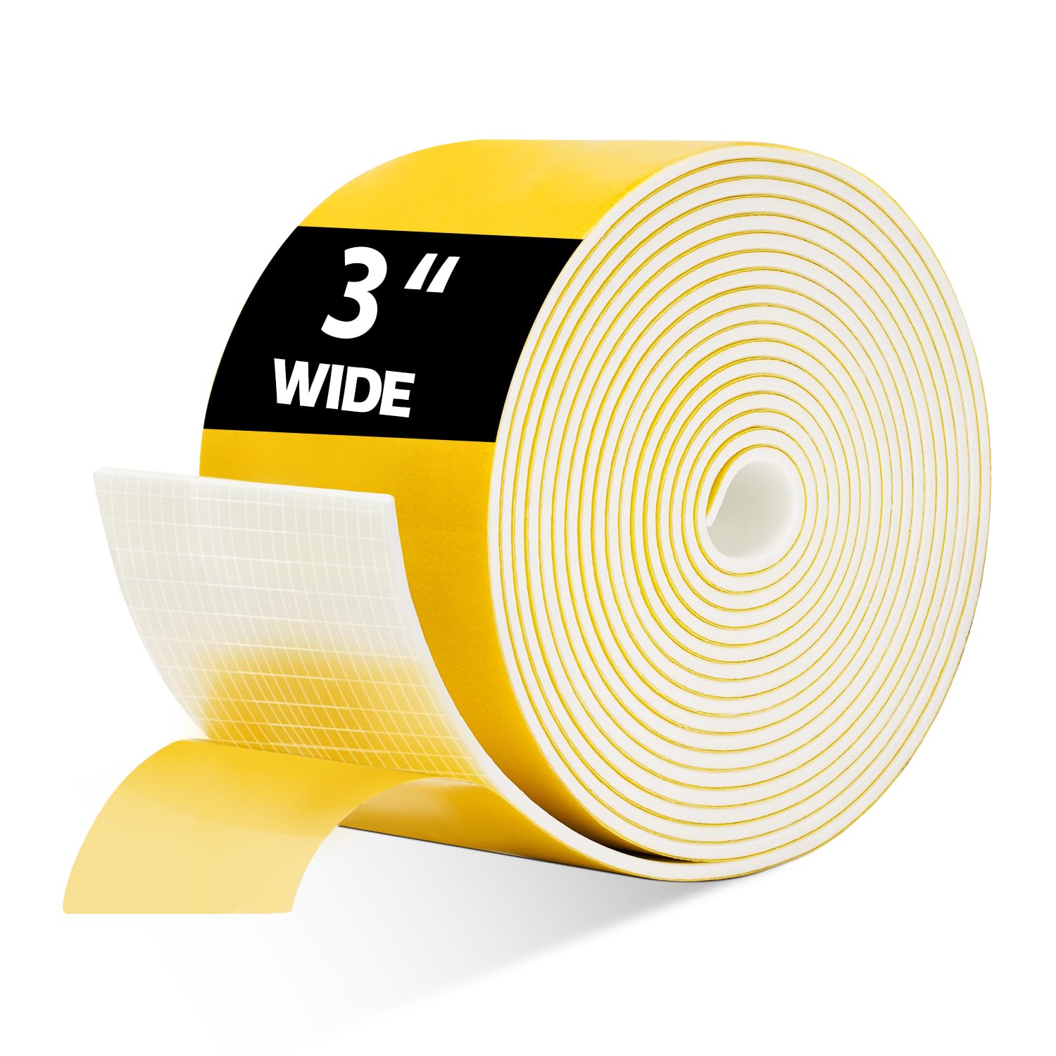 DEMEDO Pipe Insulation Tape, Pipe Wrap Insulation Foam Tape Self Adhesive, Outdoor Water Pipe Insulation Roll for HVAC, AC Line Insulation, 3 inch x