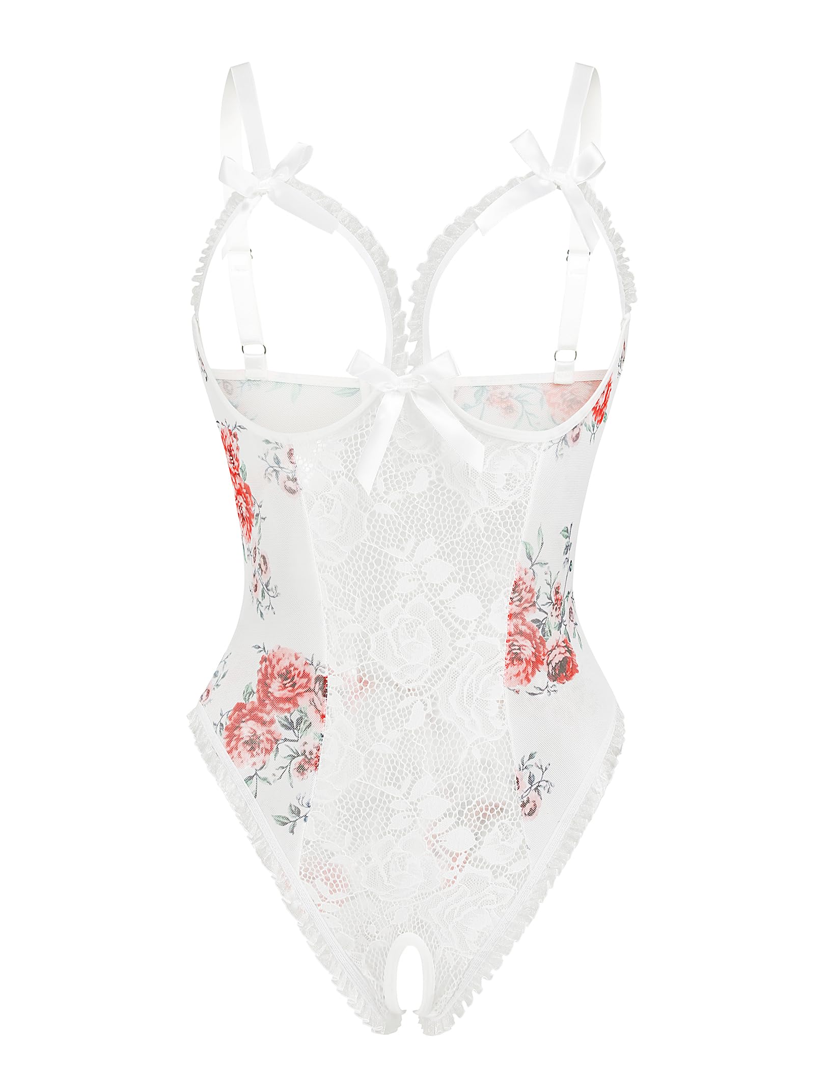 Avidlove Women One Piece Lingerie Sexy Lace Babydoll Mini Bodysuit
