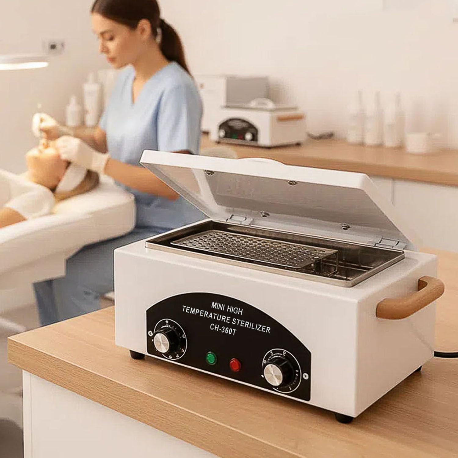 2L High Temperature Dry Heat Sterilizer Cabinet – Professional Metal Tool Sterilization Machine for Nail Salon, Tattoo Equipment, Dental Instruments & Beauty Clinics