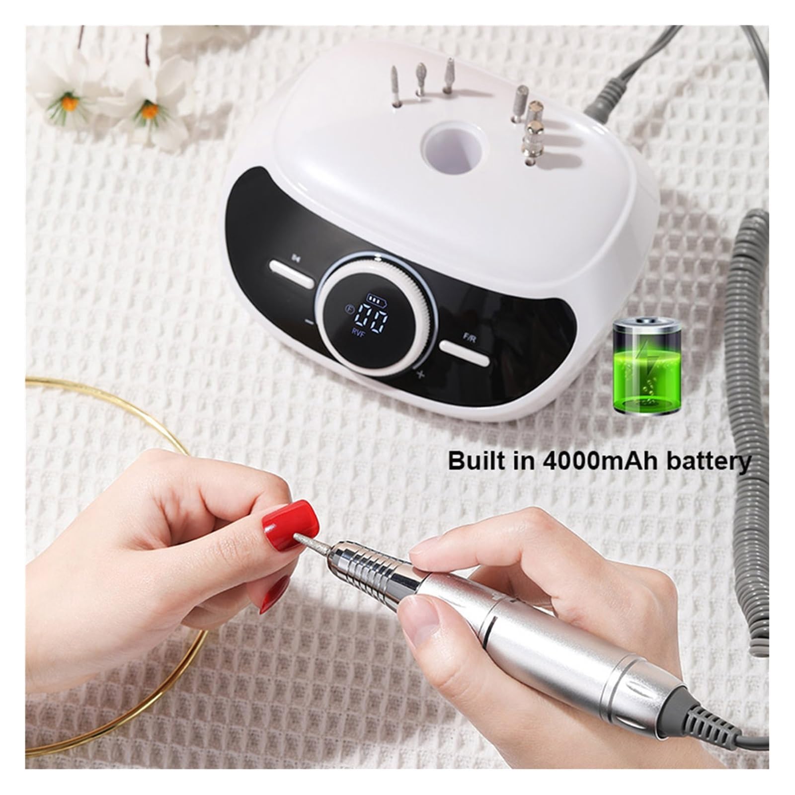 Amazon.co.jp: 電動ネイルグラインダー 35000 RPM ネイルドリル