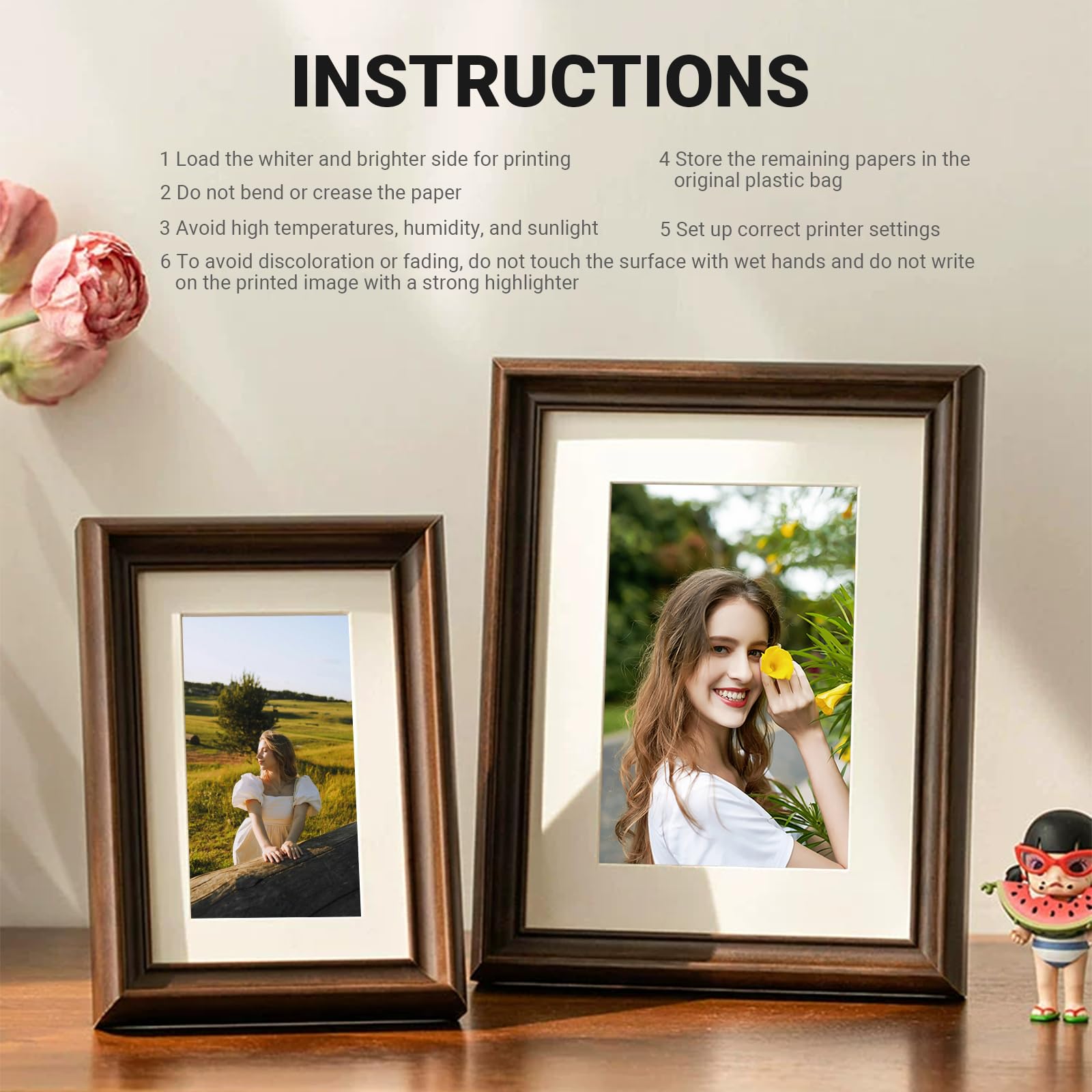 Carta Fotografica Lucida 10x15 cm 230 g/m² 200 Fogli per Stampante a Getto d'Inchiostro