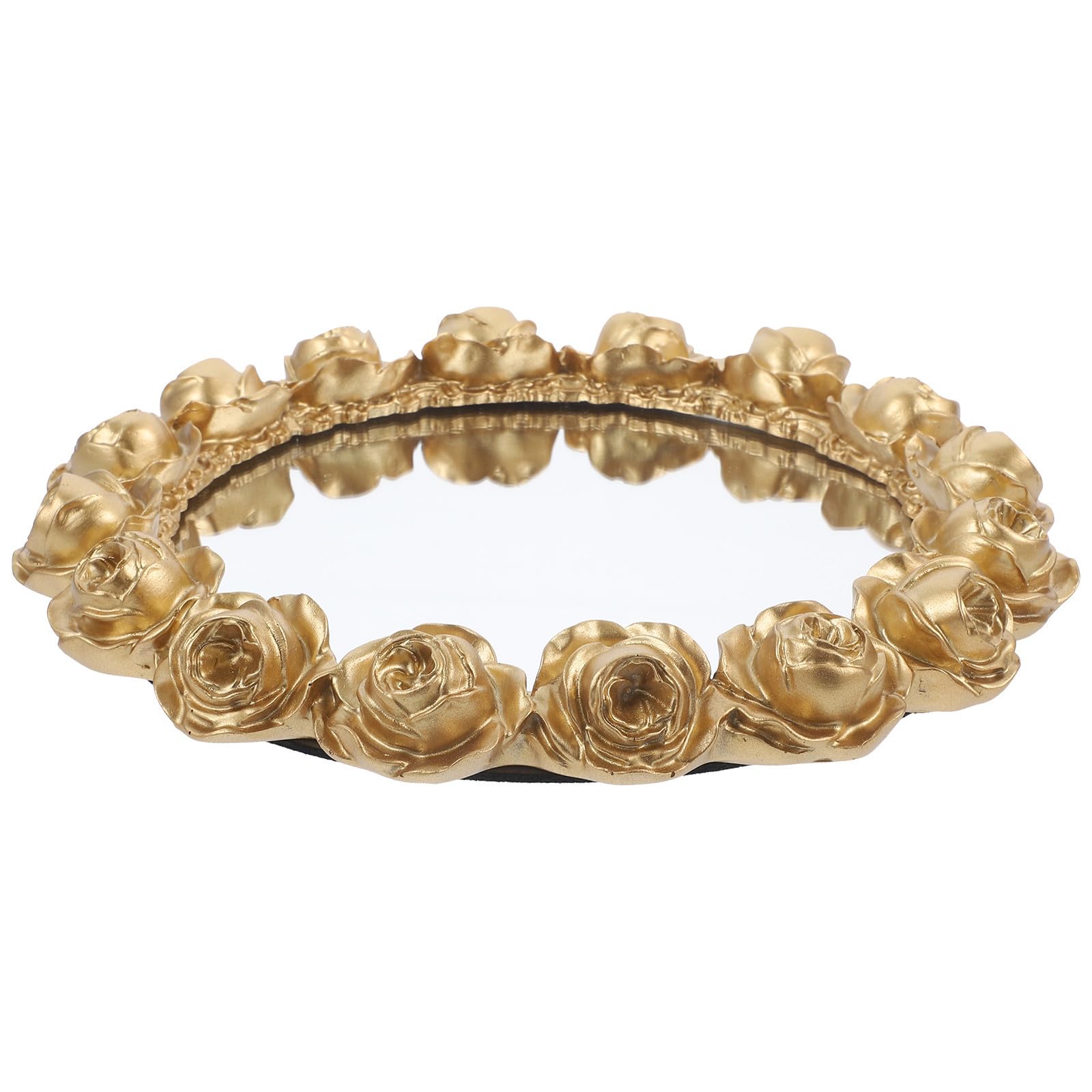 Bandeja decorativa para organizar joyas sin desorden en espejo dorado MERRYHAPY