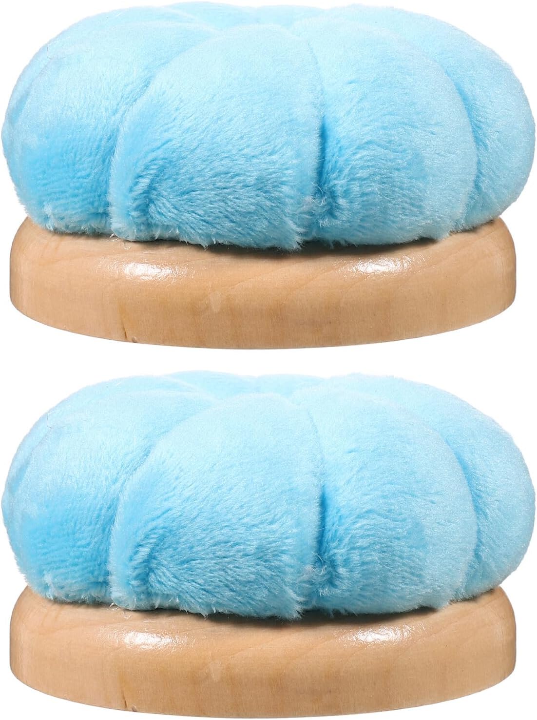 NULYLU 2pcs Pumpkin Sewing Pin Cushions Needle Holder Set Sky Blue Pincushions for Needlework and DIY Crafts Embroidery Accessories for Sewing Enthusiasts