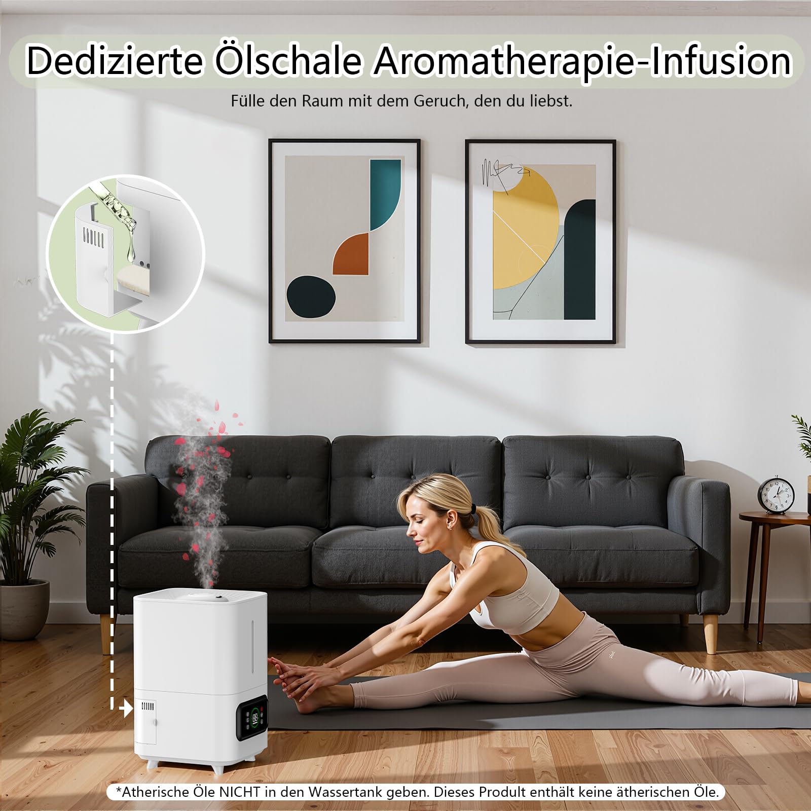 PKBD Pflanzen Luftbefeuchter 6L,Luftbefeuchter Grow Box,mit einstellbarer Luftfeuchtigkeit, Timer-Funktion Pflanzenwachstum Luftbefeuchter für Schlafzimmer/Wohnzimmer/Innenbepflanzung