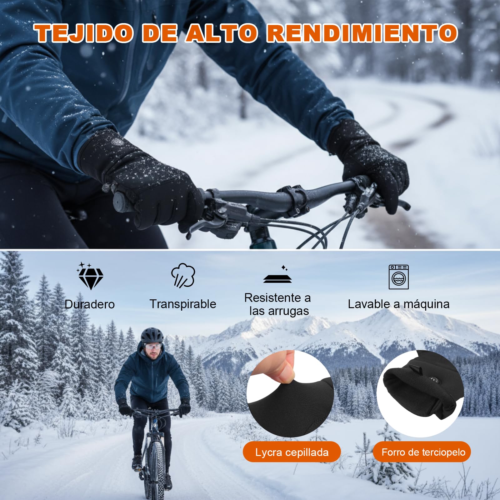 Forros Guantes Calefactables Finos para Hombre y Mujer Recargables, Batería 7.4V de Calentamiento Rápido, 3 Modos de Calor (40-65℃) y Táctil para Trabajo al Aire Libre, Deportes de Invierno