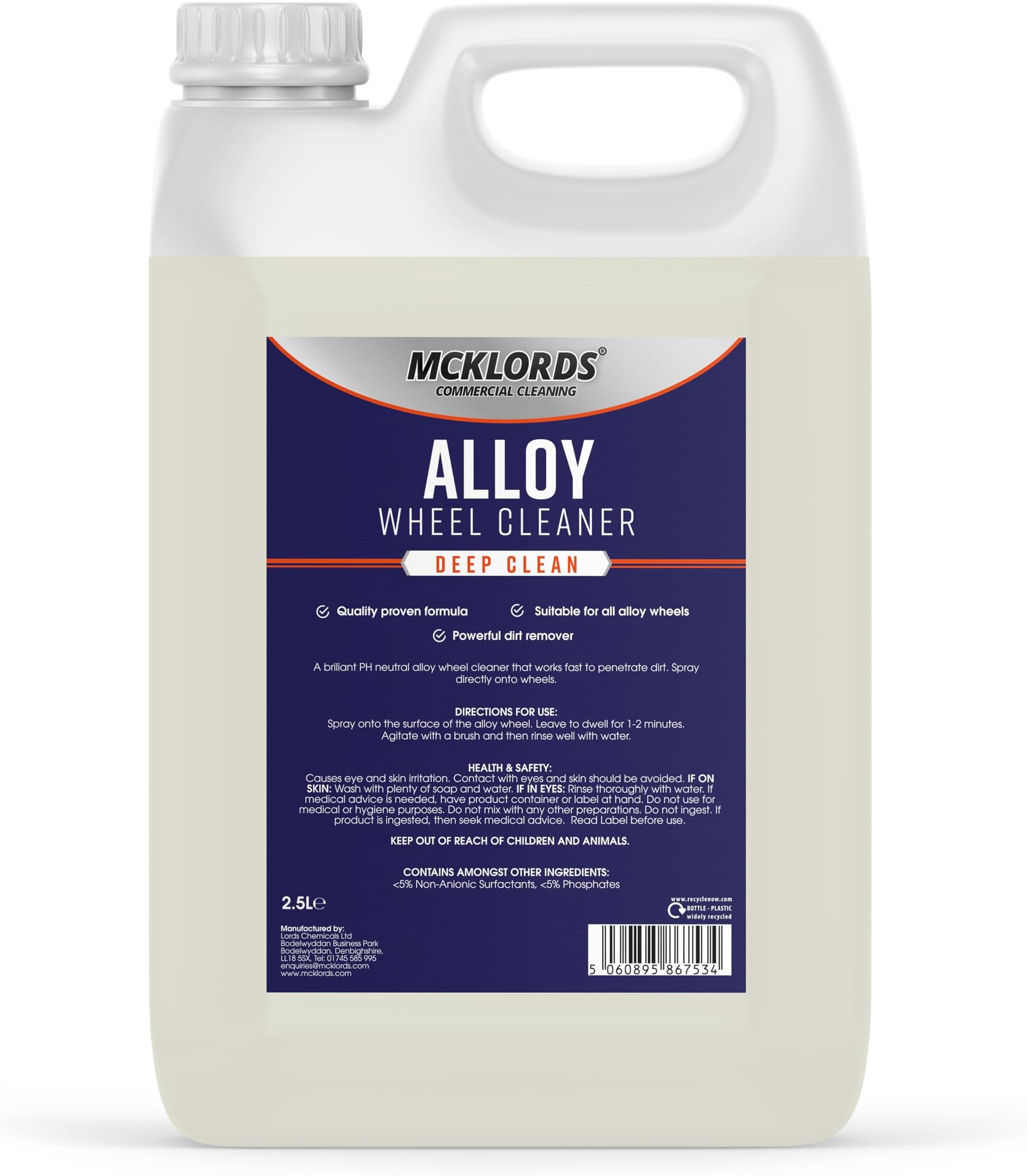 McKLords Commercial Alloy Wheel Cleaner, 2.5 Litre