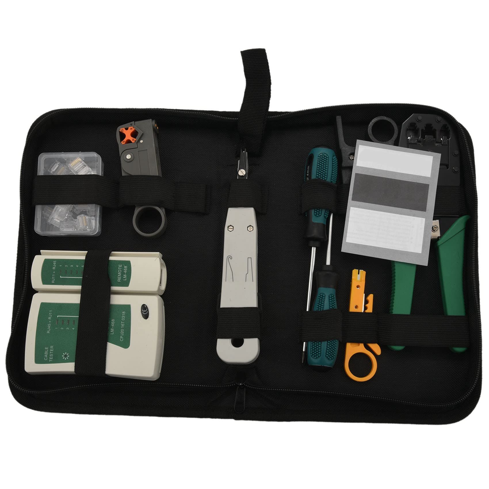 Kit d'outils de réparation de câble réseau Rj45 Rj11 Cat6 Testeur Test Sertissage Maintenance Stripper