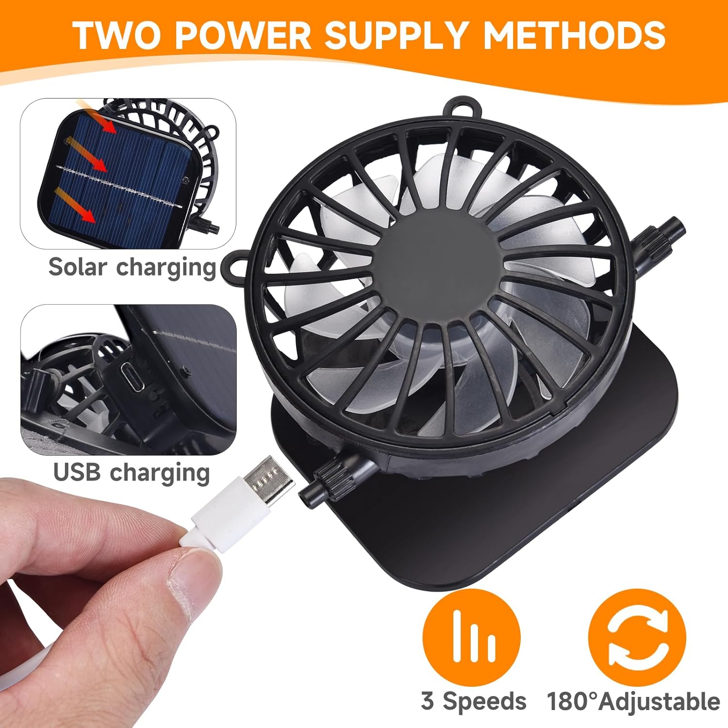 solar fan hat, Fishing Hat with Built in Fan, Solar & USB Charging Sun Bucket Hats for Men Women, Wide Brim Solar Fan Hat Outdoor Hiking Camping Fishing, - Image 4