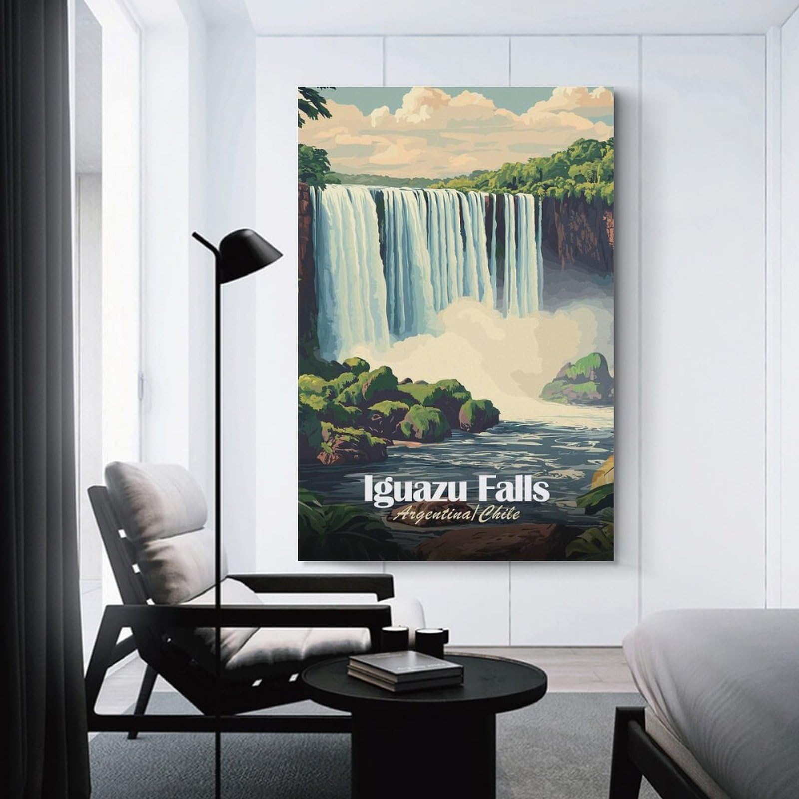 Junmoney Iguazu Falls Home Decor Wall Art 20x30inch(50x75cm), for Lounge, Bedroom Or Personal Spaces, Gift Idea for Housewarming And Birthdays