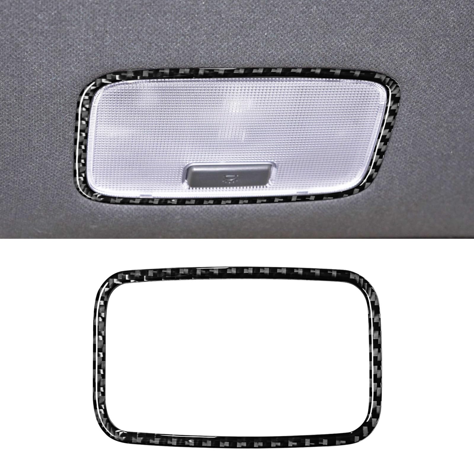 YAMUDA Compatible with Roof Lights Soft Carbon Fiber Decorative Accessories for Hyundai Elantra 2021 2022 2023 2024(Black)