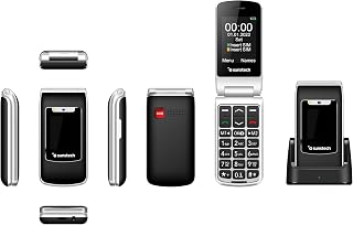 Sunstech CELT23, Teléfono Móvil para Mayores, fácil Uso con Tapa, Teclas Grandes, Botón SOS, Pantalla de 2,4 Pulgadas, Llamada Rápida, Sonido Fuerte, Radio FM, 1100mAh Batería, Fácil Uso, Color Negro