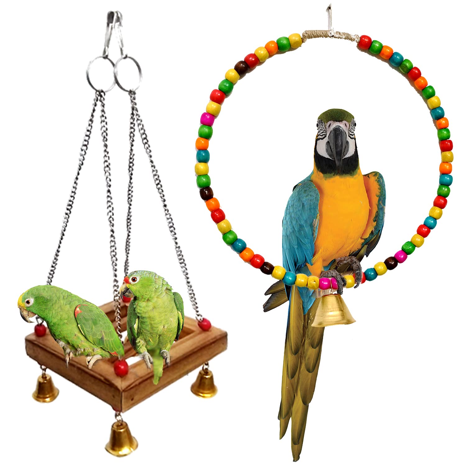 Jainsons Pet Products Hanging Swing Toy and Chew Toy for Bird, Parrot, Parakeet, Budgie, Cockatiel Cage Hammock Swing Toy Hanging Toy (B09NR6KGWH) Amazon Price History, Amazon Price Tracker