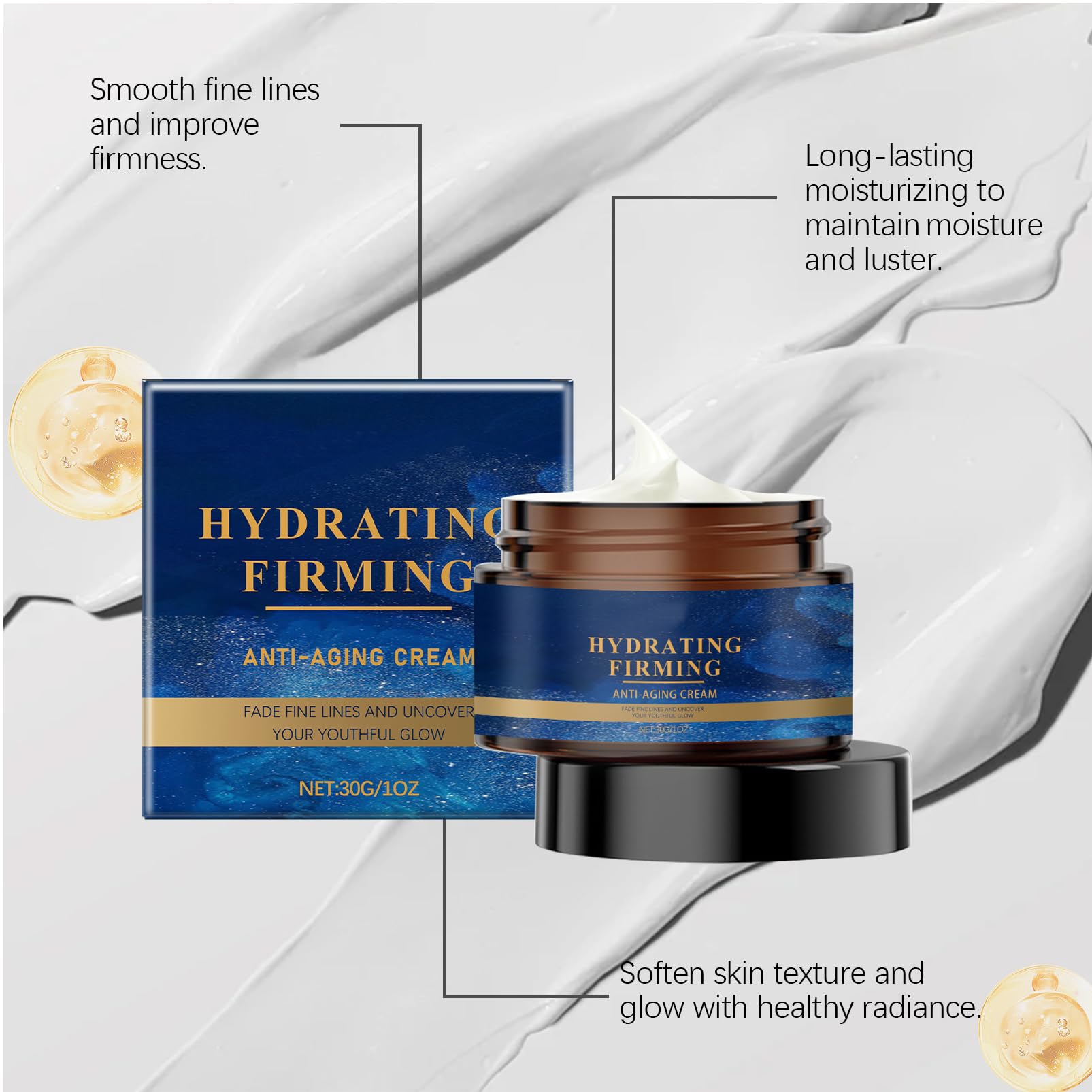 Olavita Anti Wrinkle Serum&Face Cream & Eye Cream,3pcs BOX- Liquid Solution Serum&Face Cream& Eye Cream, Wrinkle Remove Essential Moisturizer,Fine Lines&Reduce Crow's feet,Plump Skin,Improve Firmness - Image 3
