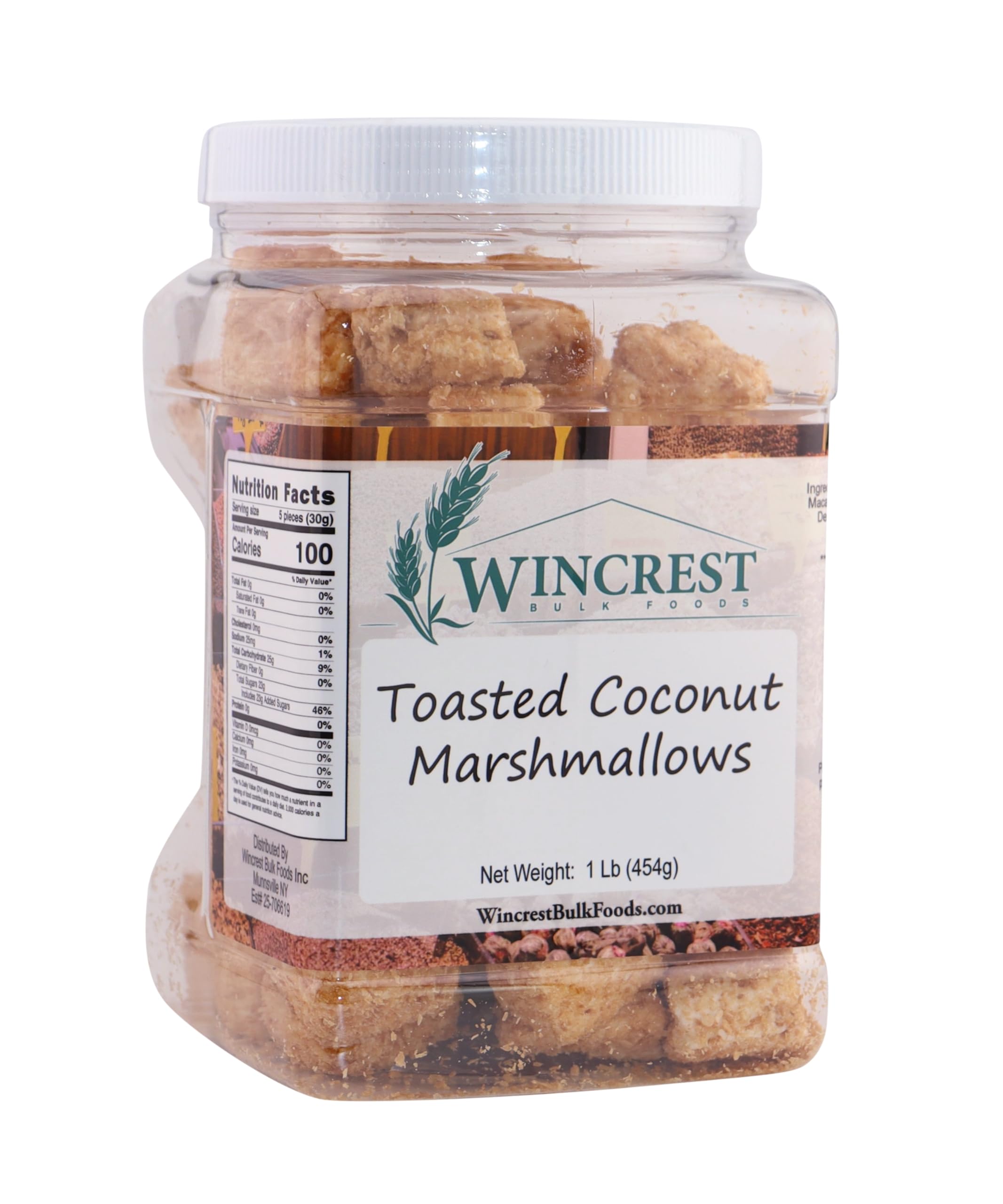Toasted Coconut Marshmallows - 1 Lb Tub