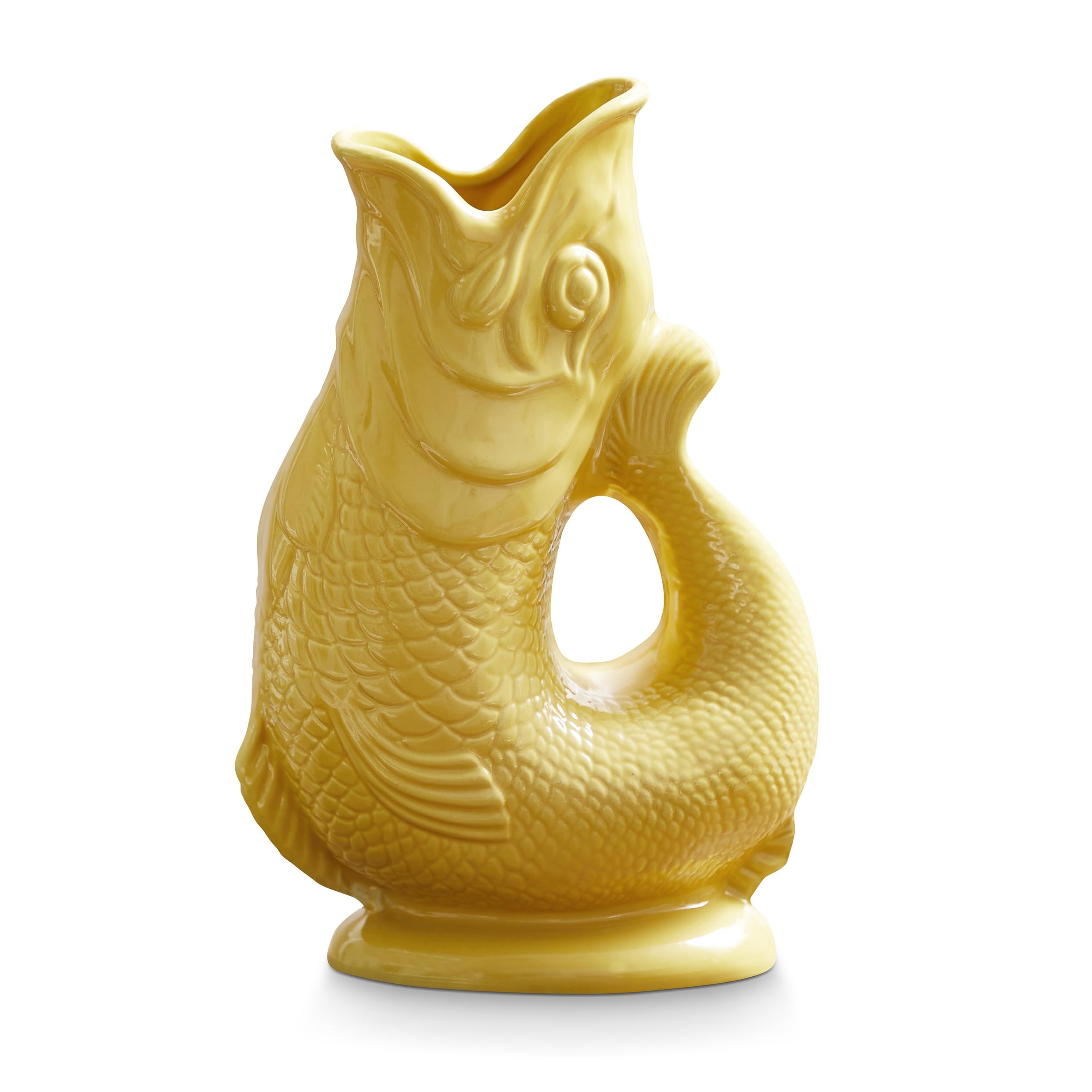 Wade Fish Jug, Handcrafted in Stoke-on-Trent England, Award-Winning Iconic UK Heritage Brand, English Earthenware, 0.6L, Yellow