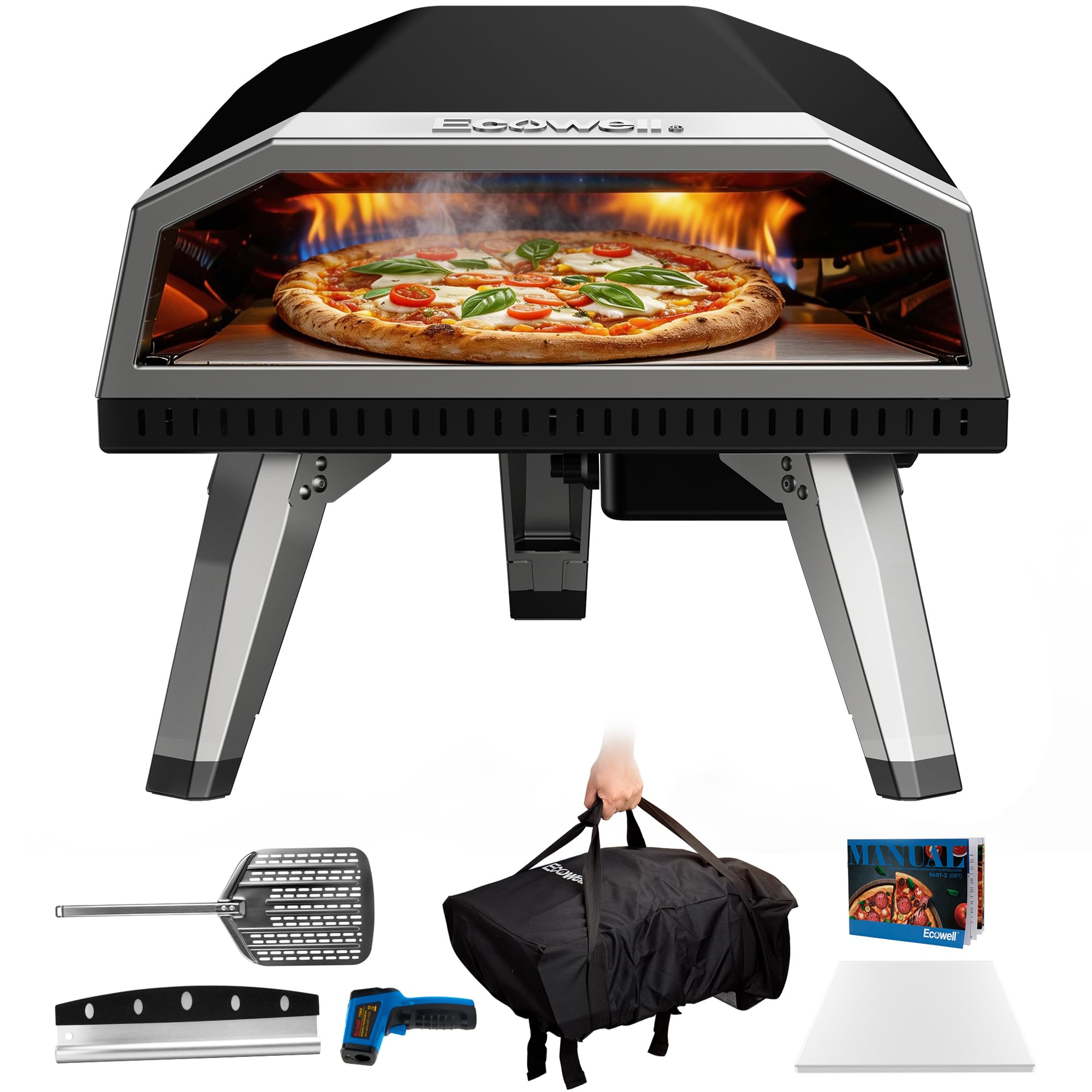 Amazon.com: ECOWELL 12 inch Gas Pizza Oven Outdoor Propane