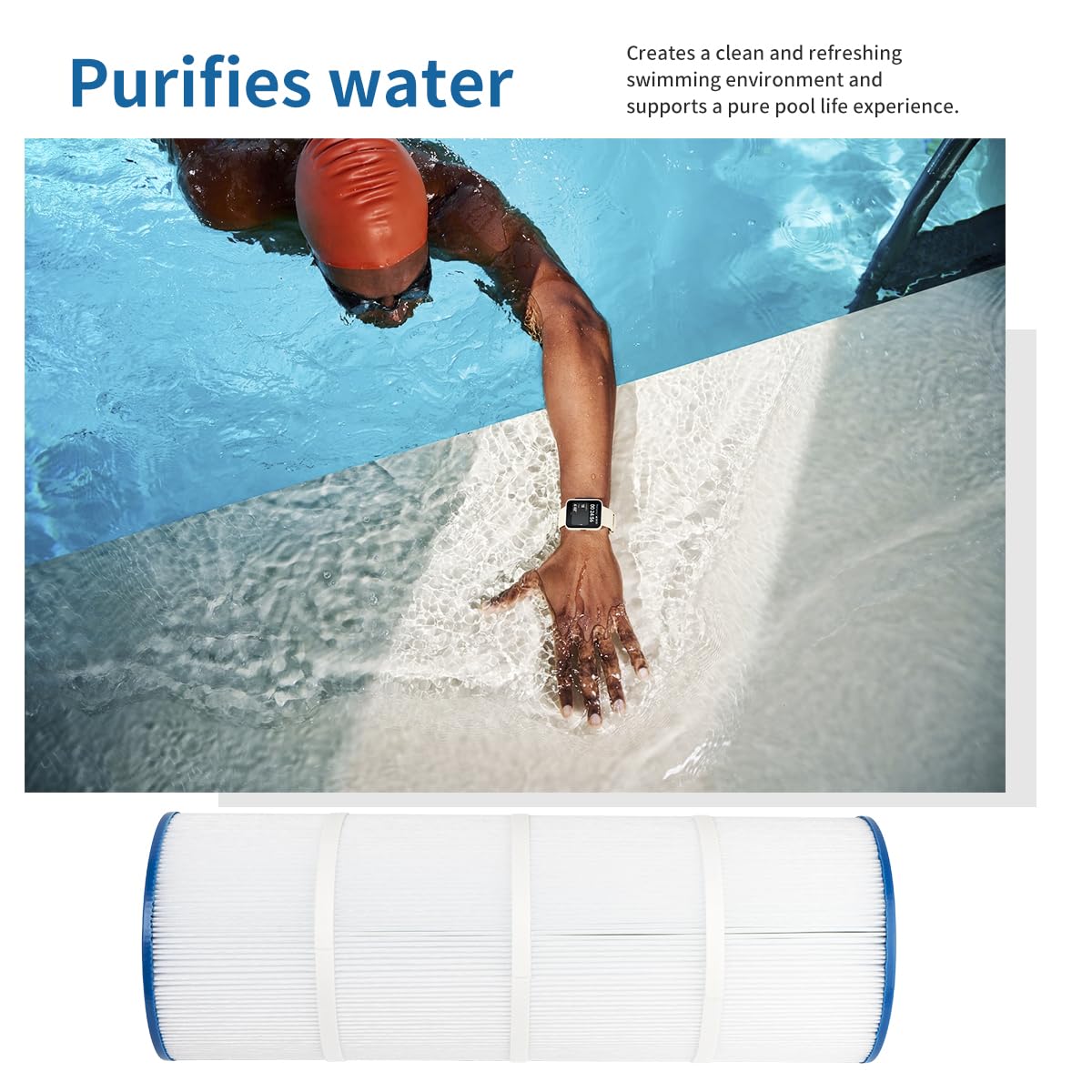 WuYan Filtro de piscina CCP320 compatible con Clean & Clear Plus 320, CCP320,817-0081, C-7470, FC-1976,80 pies cuadrados cartucho de filtro de piscina