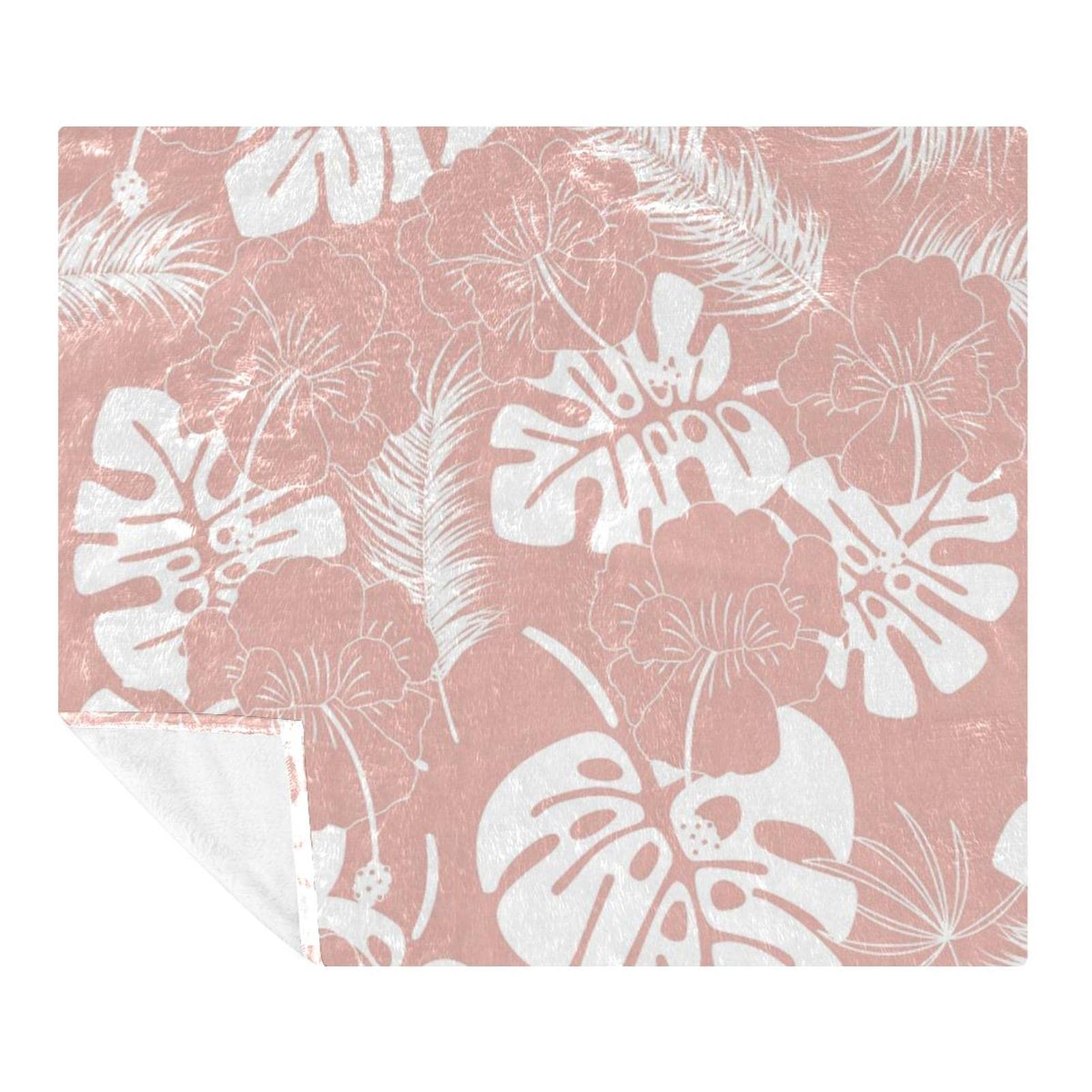Couverture douce anti-froid en microfibre rose haut de gamme pour lit et canapé