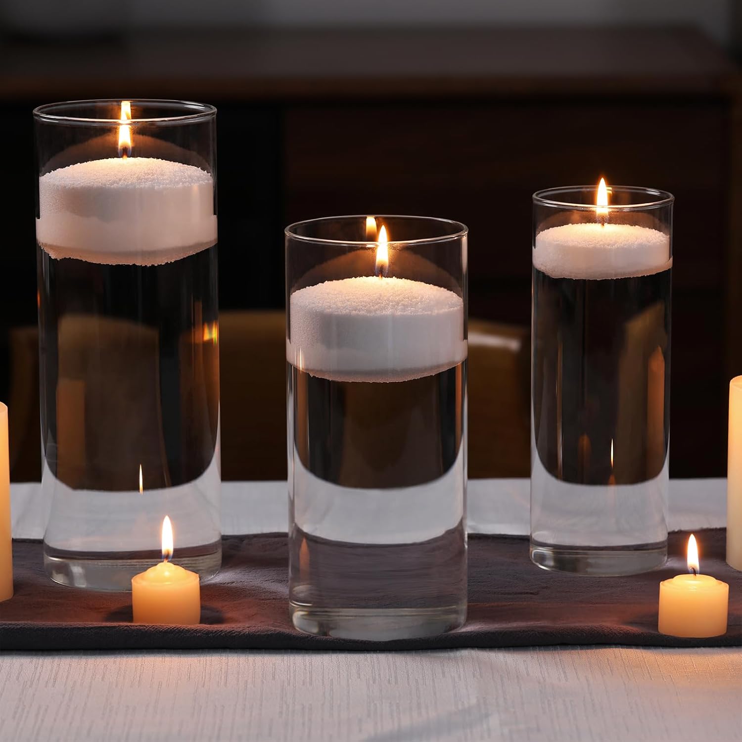 LAMORGIFT 2LB Candle Sand- White Candle Beads, Sand Wax, Pearled Candles with Wicks (10 Pcs) & Wooden Spoons, Candles Unscented for Powder Candle Making, Refill Kit