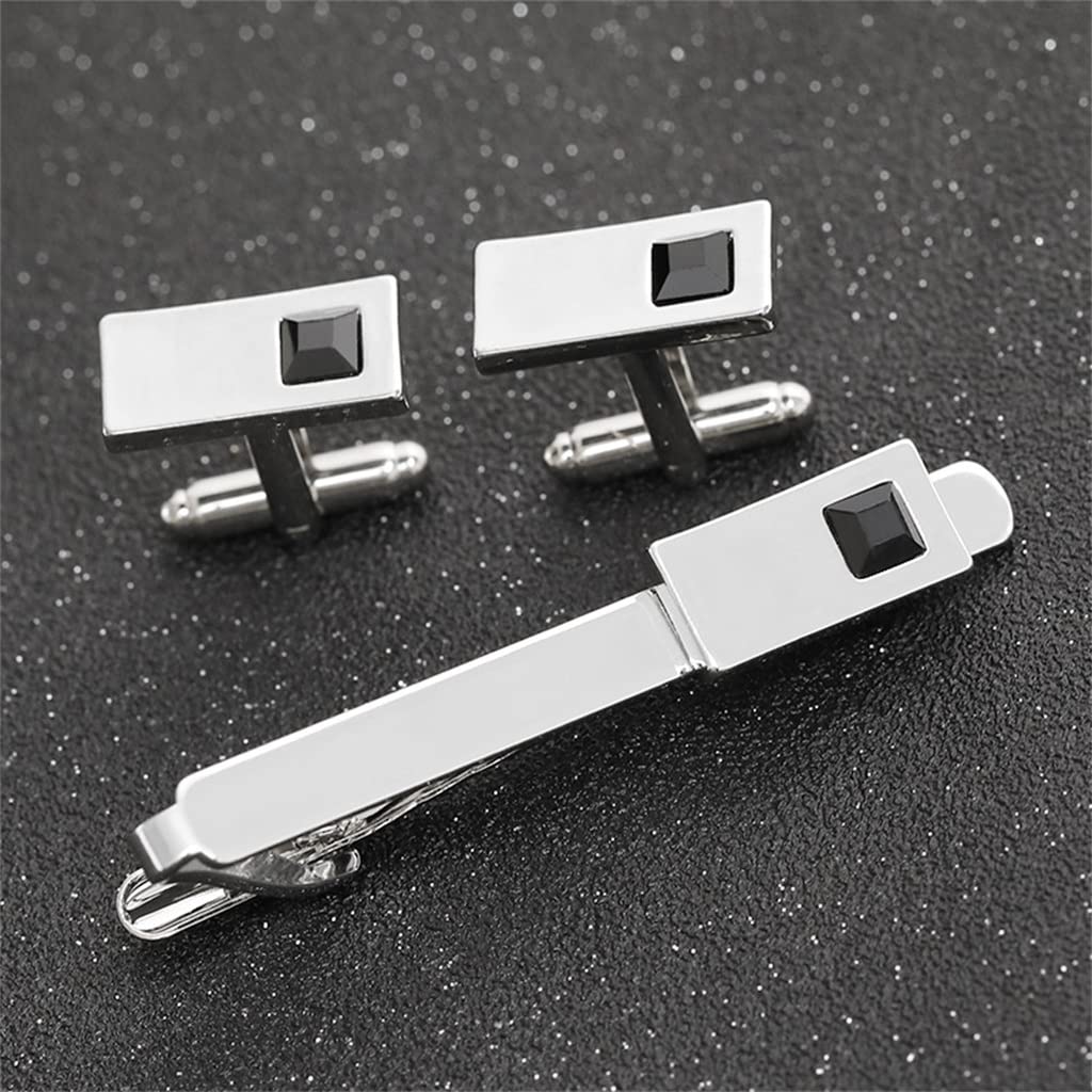 Gioielli Gemelli da Uomo Fermacravatta Set di Gemelli Accessori per Abbigliamento Gemelli per Camicie da Festa Set di Spille Fermacravatta (B Come Mostrato nell'immagine)